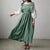 Retro Green Linen Dress - 0 - Сottagecore clothes