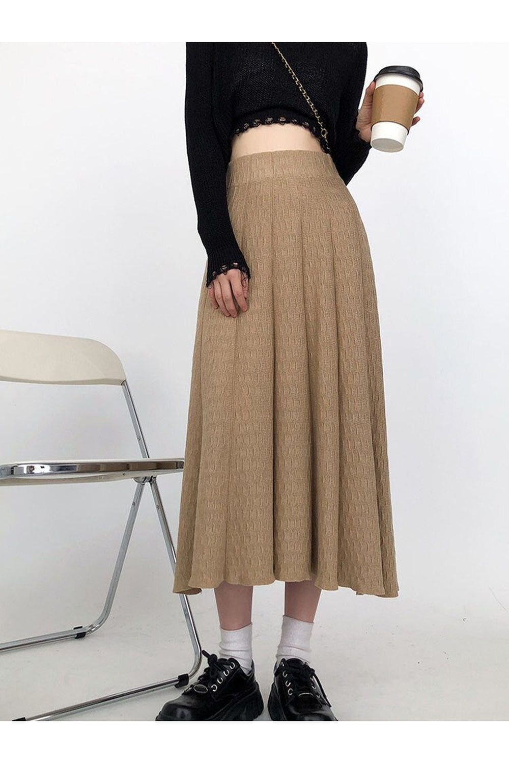Retro Cottagecore High Waist Long Skirt cottagecoreclothes