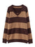Retro Aesthetic Stripe Loose Sweater - 0 - Сottagecore clothes