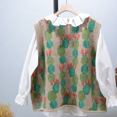 Cottagecore Vintage Knit Vest