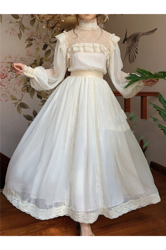 Fairycore Cottage Chiffon Dress cottagecoreclothes