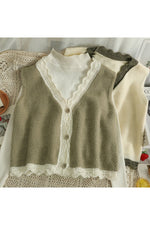 Mori Girl Autumn Lace Vest