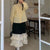 Sweet  Long Skirt Apricot Lace - 0 - Сottagecore clothes