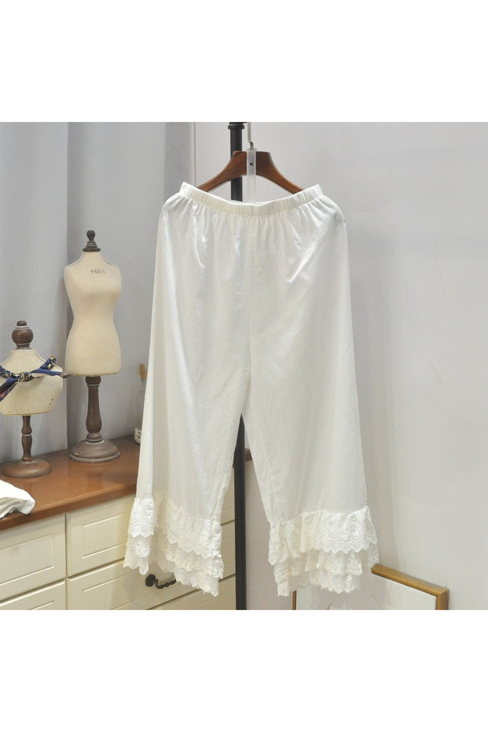 Cottagecore Loose Pants with Lace cottagecoreclothes