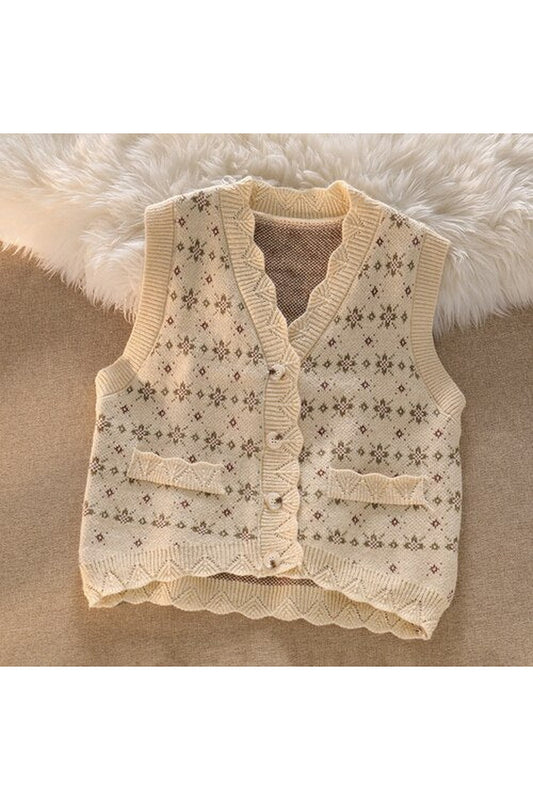 Cottagecore 3 Pieces Set Skirt & Knit Shirt cottagecoreclothes