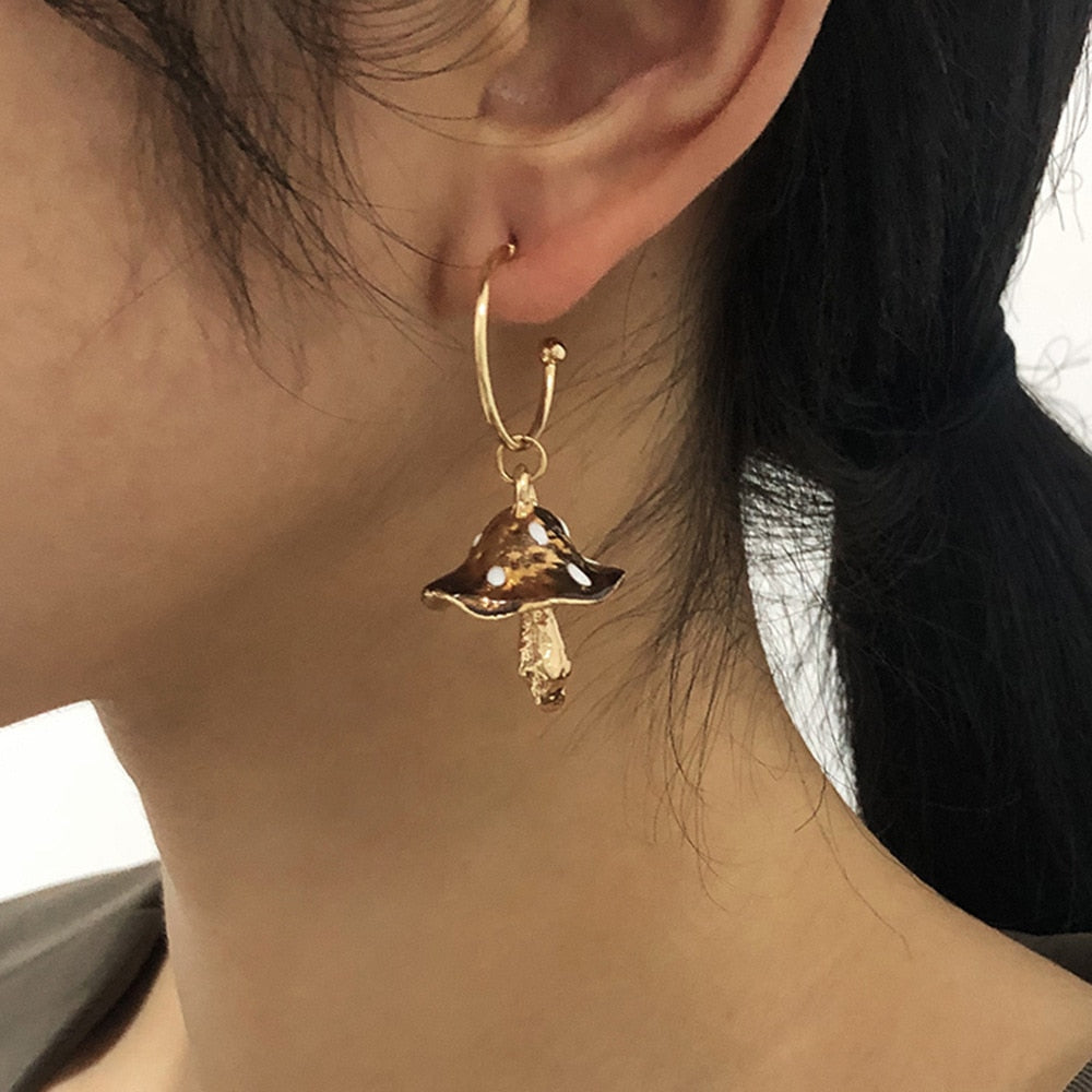 Goblincore Mushroom Earrings