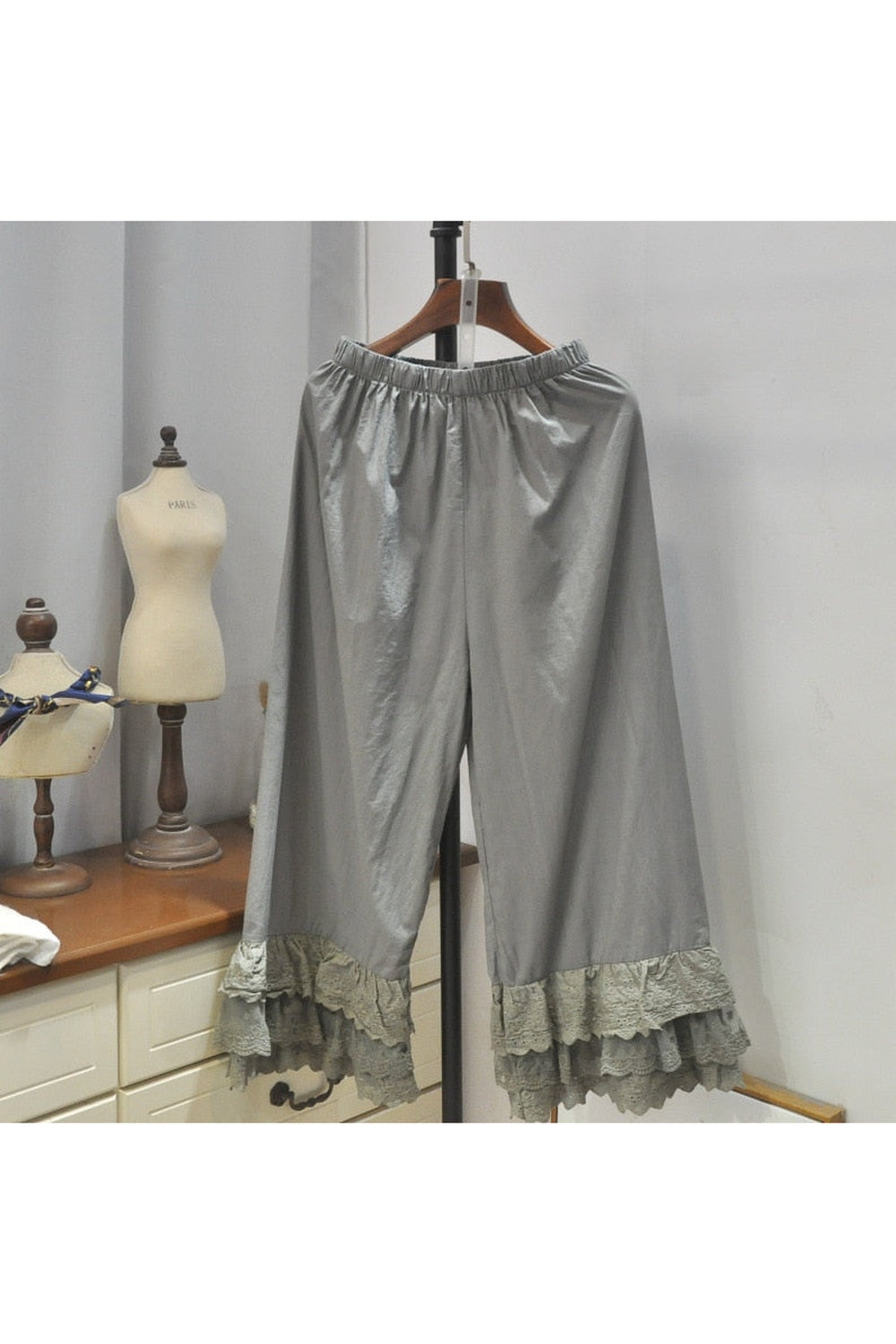 Cottagecore Loose Pants with Lace cottagecoreclothes