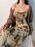 Vintage Fairycore Grunge Floral Print Maxi Dress - 0 - Сottagecore clothes