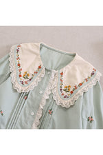 Vintage Sweet Embroidery Shirt