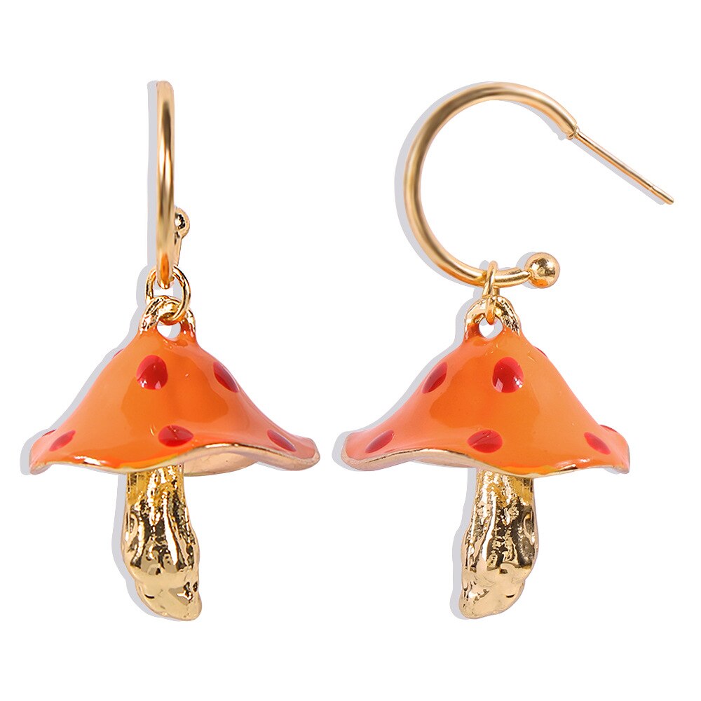 Goblincore Mushroom Earrings - 0 - Сottagecore clothes