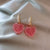 Lovely Pink Heart  Earrings - 0 - Сottagecore clothes