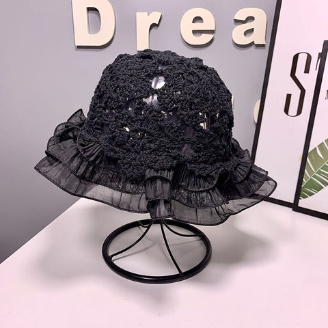 Vintage  Lace Knit Hat - 0 - Сottagecore clothes