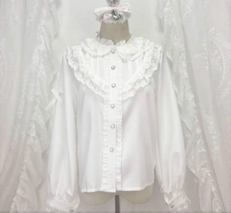 Fairycore White Shirt - 0 - Сottagecore clothes