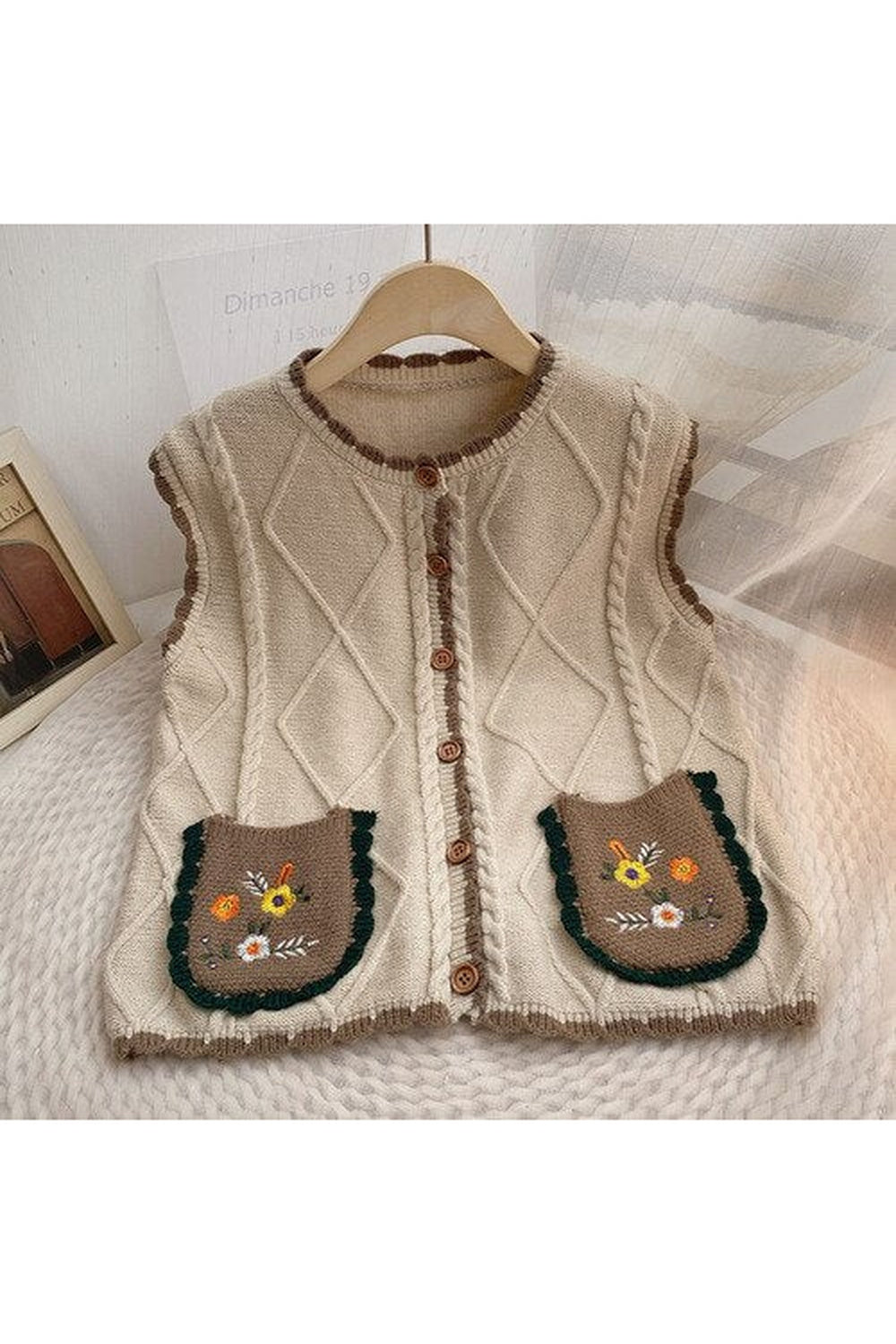 Cottagecore Vintage Double Pocket Vest cottagecoreclothes