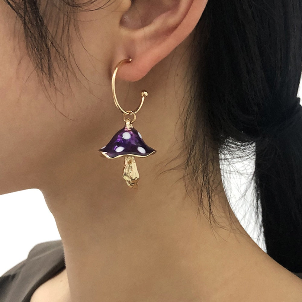 Goblincore Mushroom Earrings