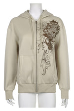 Fairy Grunge Khaki Hoodie