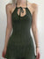 Fairy Grunge Green Folds Mini Dresses - 0 - Сottagecore clothes