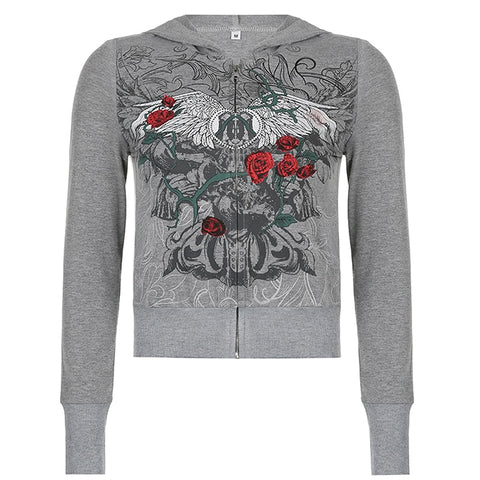Fairy Grunge Hooded Sweatshirt - 0 - Сottagecore clothes